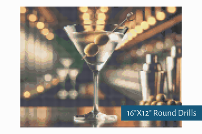 True North Diamond Art Diamond Painting Kits Martini Diamond Painting Kit - Create Stunning Art, No Skill Required