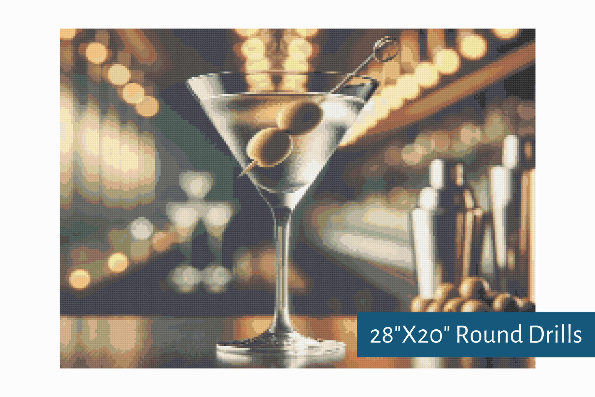 True North Diamond Art Diamond Painting Kits Martini Diamond Painting Kit - Create Stunning Art, No Skill Required