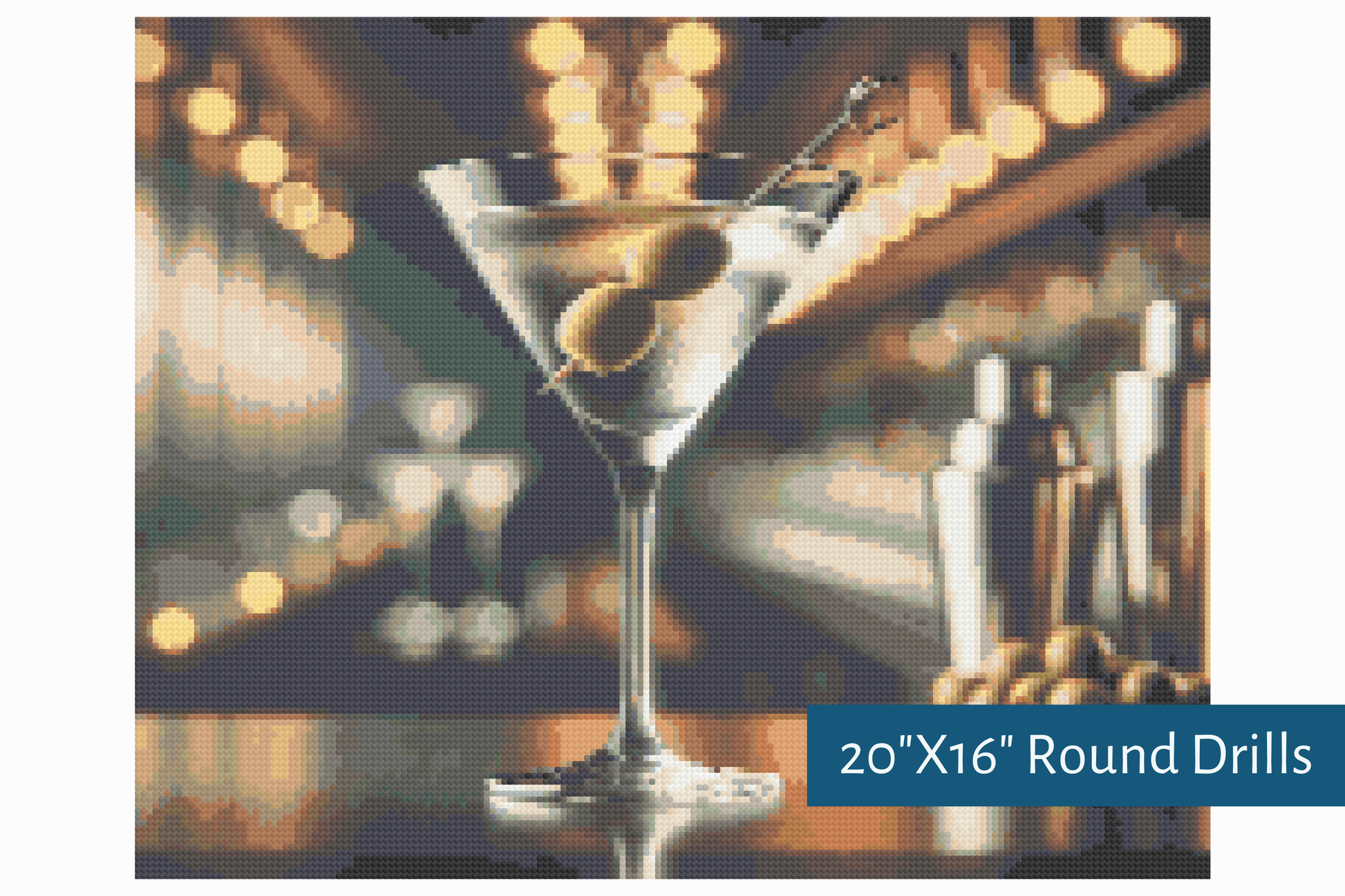 True North Diamond Art Diamond Painting Kits Martini Diamond Painting Kit - Create Stunning Art, No Skill Required