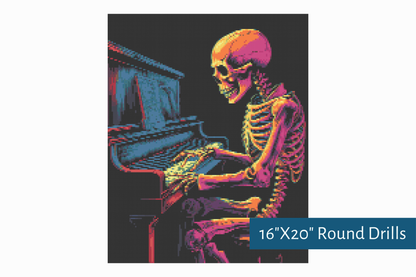 True North Diamond Art Diamond Painting Kits Musical Bones Diamond Painting Kit - Create Stunning Art, No Skill Required