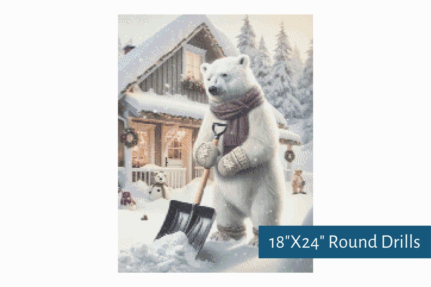 True North Diamond Art Diamond Painting Kits Round / 18"X24" (45.7cmX60.9cm) / Yes Paws and Powder Diamond Painting Kit - Create Stunning Art, No Skill Required