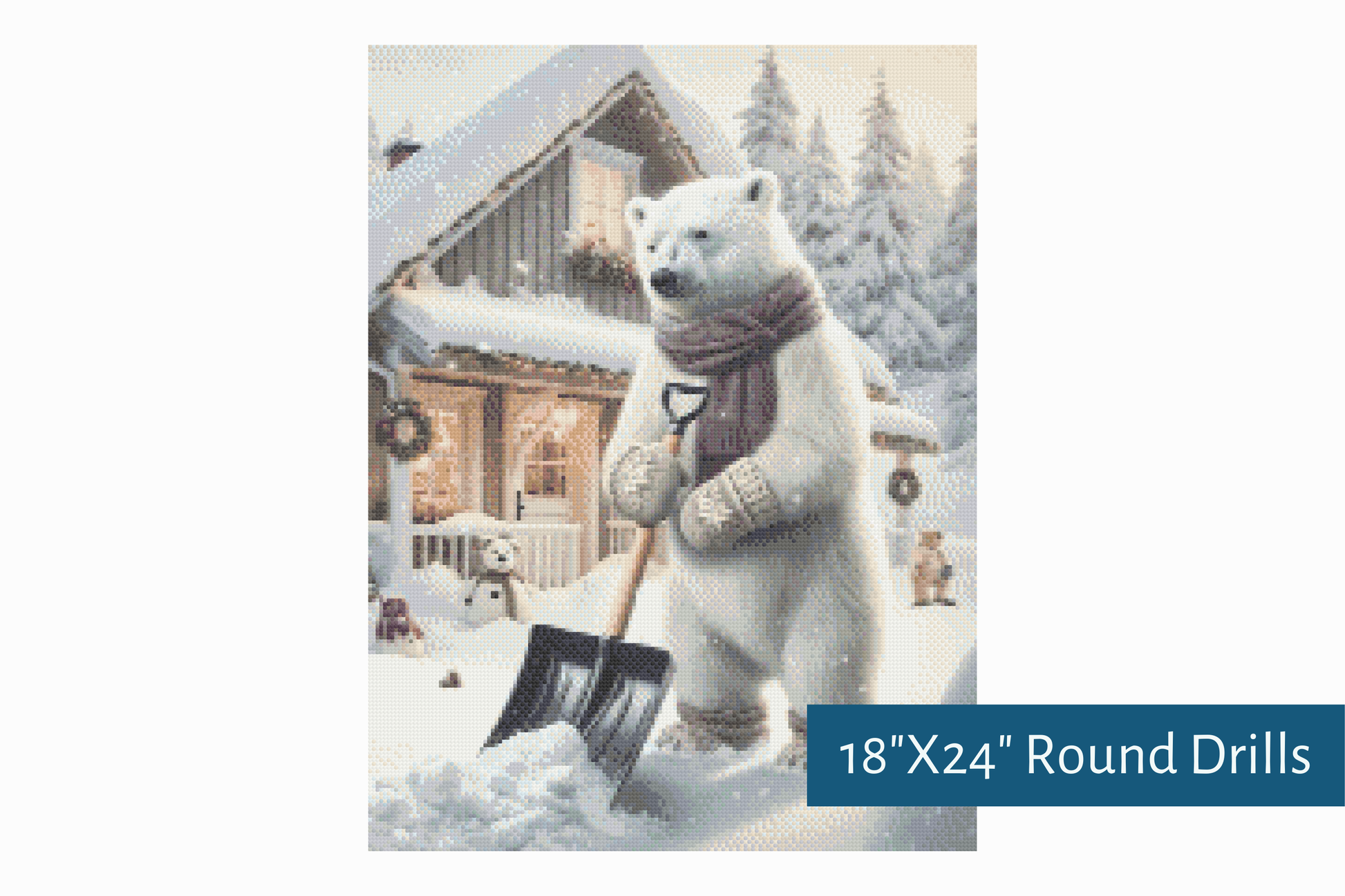 True North Diamond Art Diamond Painting Kits Round / 18"X24" (45.7cmX60.9cm) / Yes Paws and Powder Diamond Painting Kit - Create Stunning Art, No Skill Required