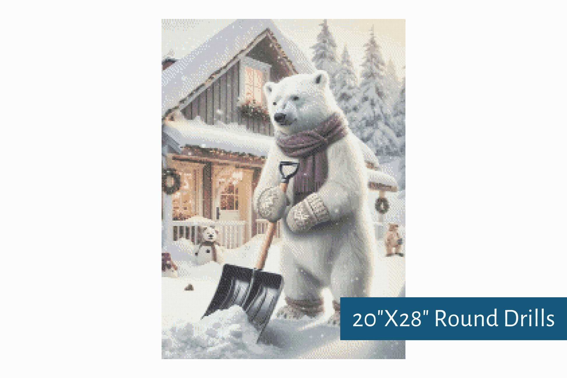 True North Diamond Art Diamond Painting Kits Round / 20"X28" (50.8cmX71.1cm) / Yes Paws and Powder Diamond Painting Kit - Create Stunning Art, No Skill Required