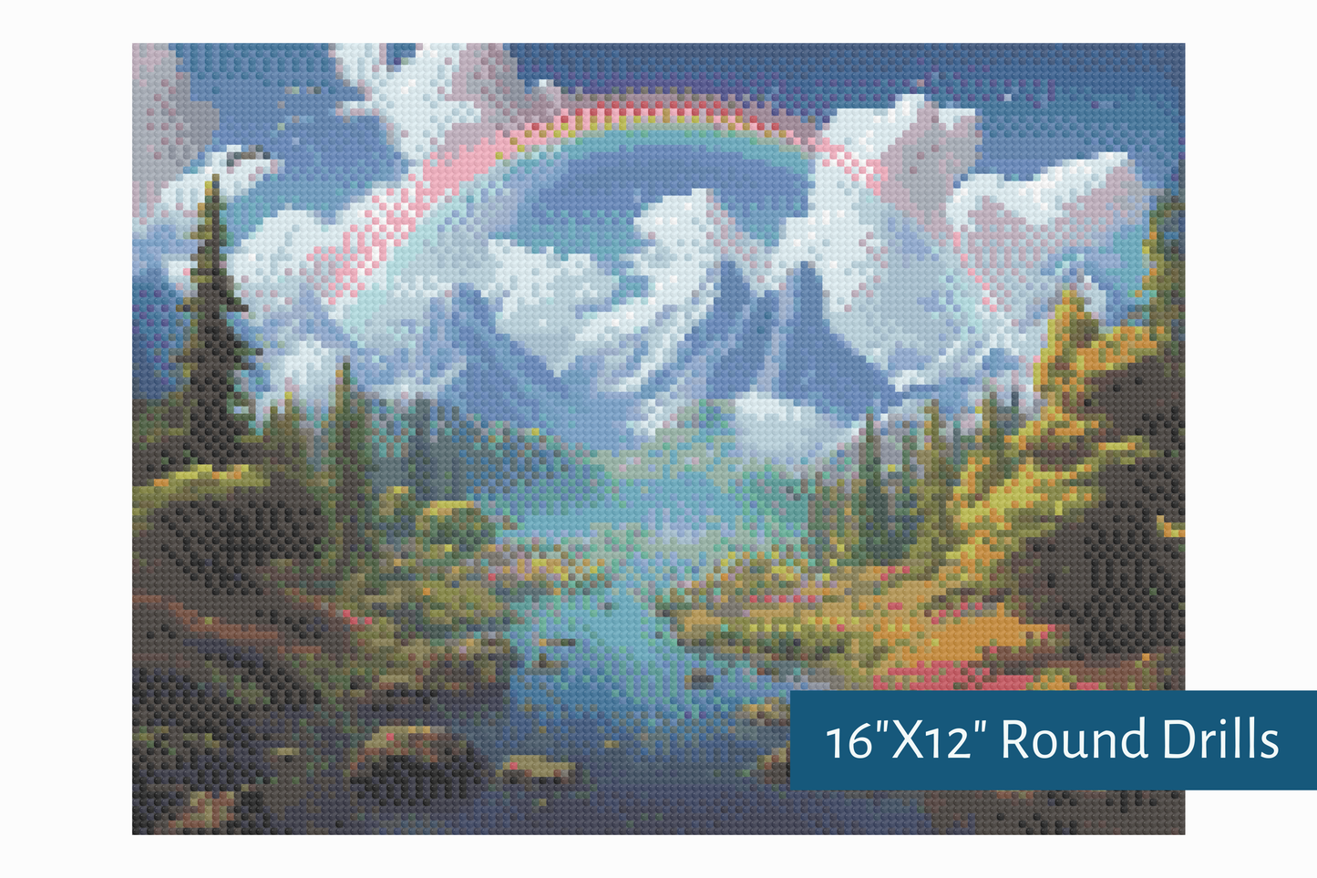 True North Diamond Art Diamond Painting Kits Rainbow Peaks Diamond Painting Kit - Create Stunning Art, No Skill Required