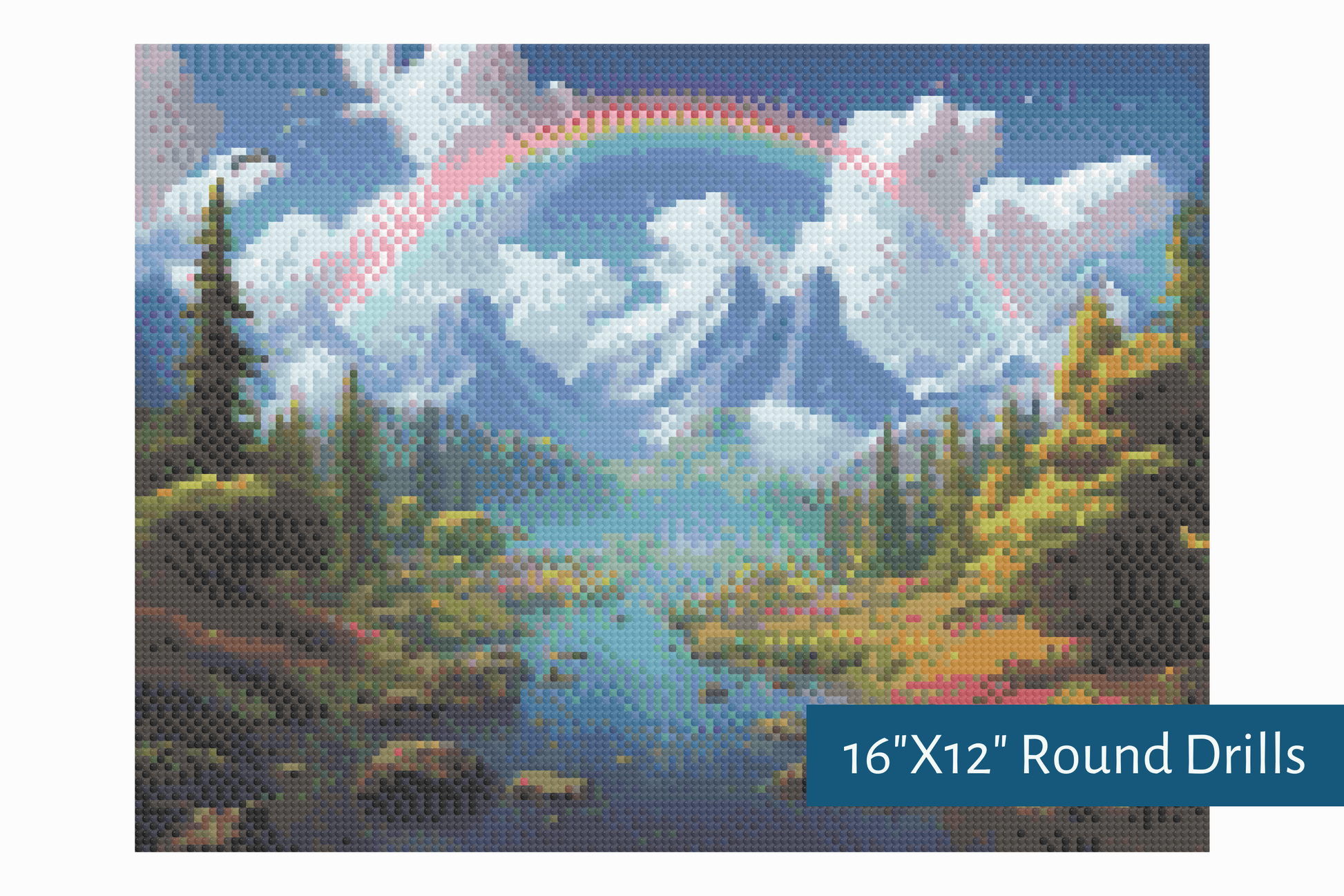 True North Diamond Art Diamond Painting Kits Rainbow Peaks Diamond Painting Kit - Create Stunning Art, No Skill Required