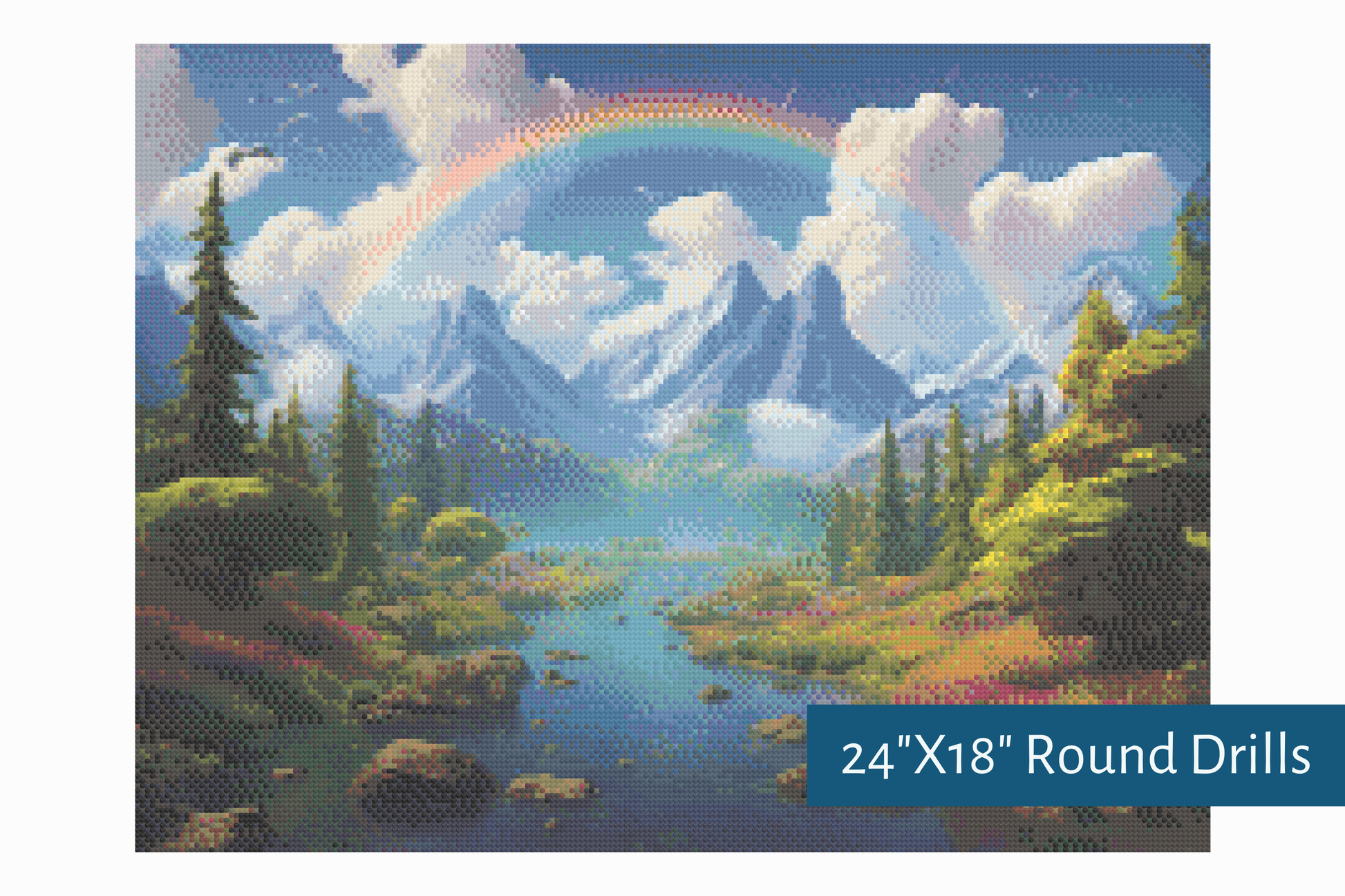 True North Diamond Art Diamond Painting Kits Rainbow Peaks Diamond Painting Kit - Create Stunning Art, No Skill Required
