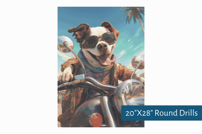 True North Diamond Art Diamond Painting Kits Round / 20"X28" (50.8cmX71.1cm) / Yes Ruff Rider Diamond Painting Kit - Create Stunning Art, No Skill Required