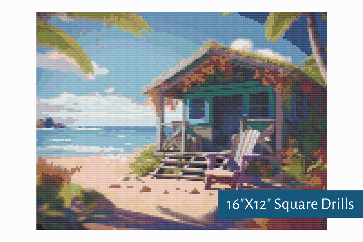 True North Diamond Art Diamond Painting Kits 16"X12" (40.6cmX30.4cm) Seaside Escape Diamond Painting Kit - Create Stunning Art, No Skill Required