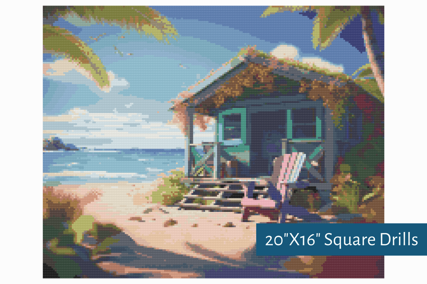 True North Diamond Art Diamond Painting Kits 20"X16" (50.8cmX40.6xm) Seaside Escape Diamond Painting Kit - Create Stunning Art, No Skill Required