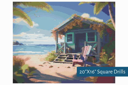 True North Diamond Art Diamond Painting Kits 20"X16" (50.8cmX40.6xm) Seaside Escape Diamond Painting Kit - Create Stunning Art, No Skill Required