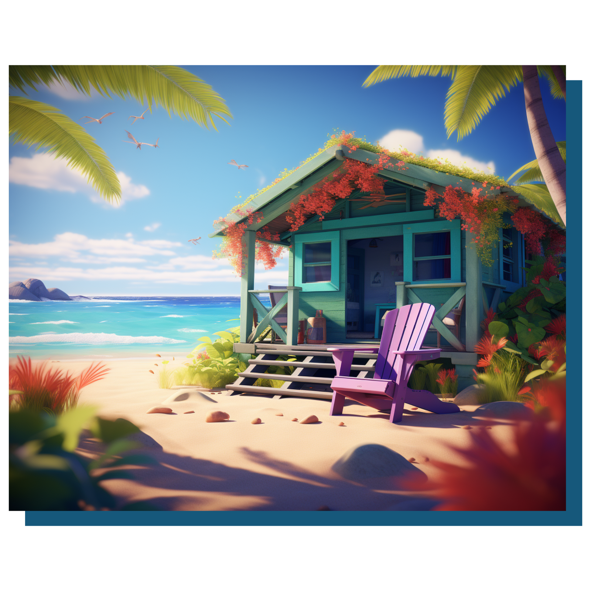 True North Diamond Art Diamond Painting Kits Seaside Escape Diamond Painting Kit - Create Stunning Art, No Skill Required