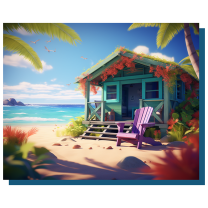 True North Diamond Art Diamond Painting Kits Seaside Escape Diamond Painting Kit - Create Stunning Art, No Skill Required