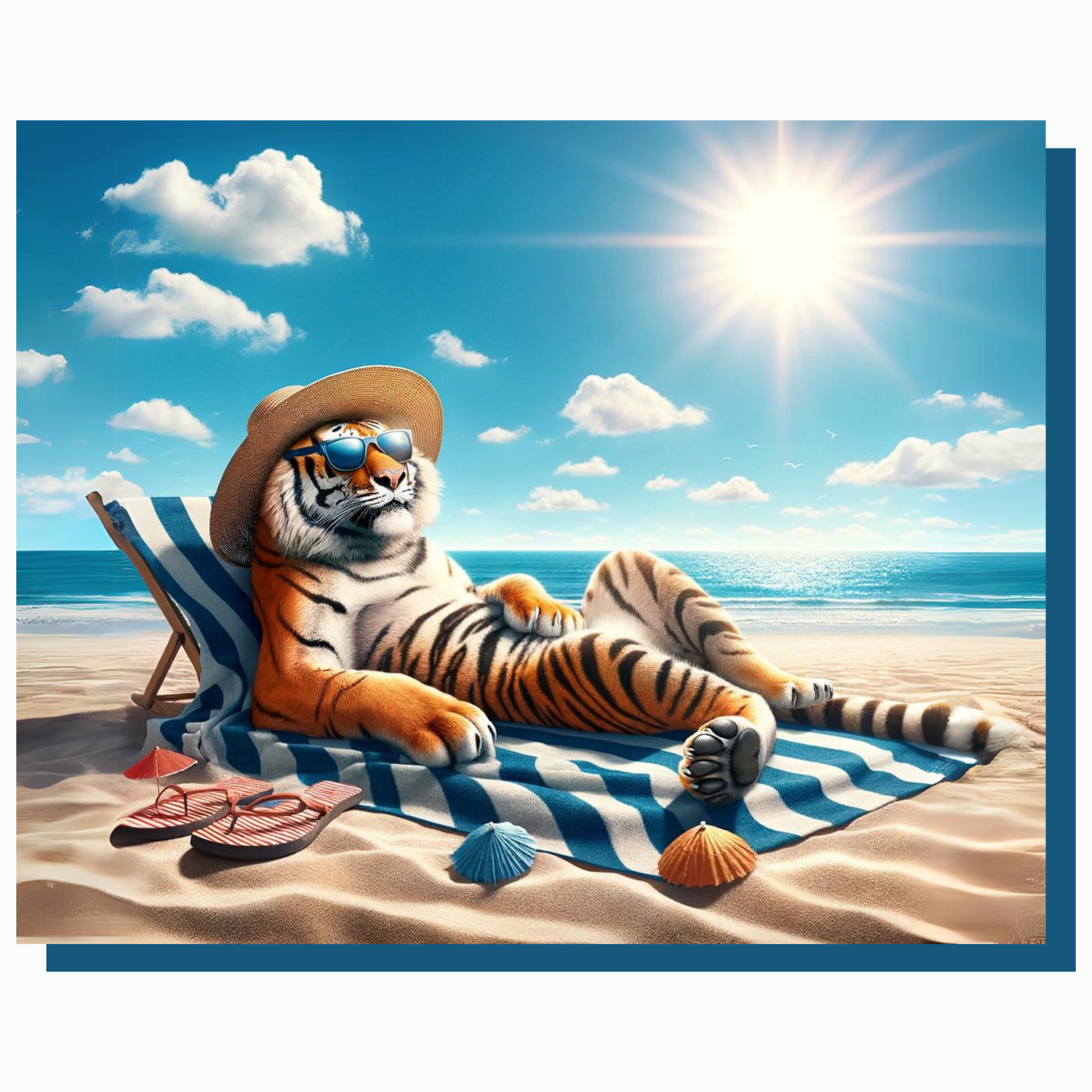 True North Diamond Art Diamond Painting Kits Sun, Sand and Stripes Diamond Painting Kit - Create Stunning Art, No Skill Required