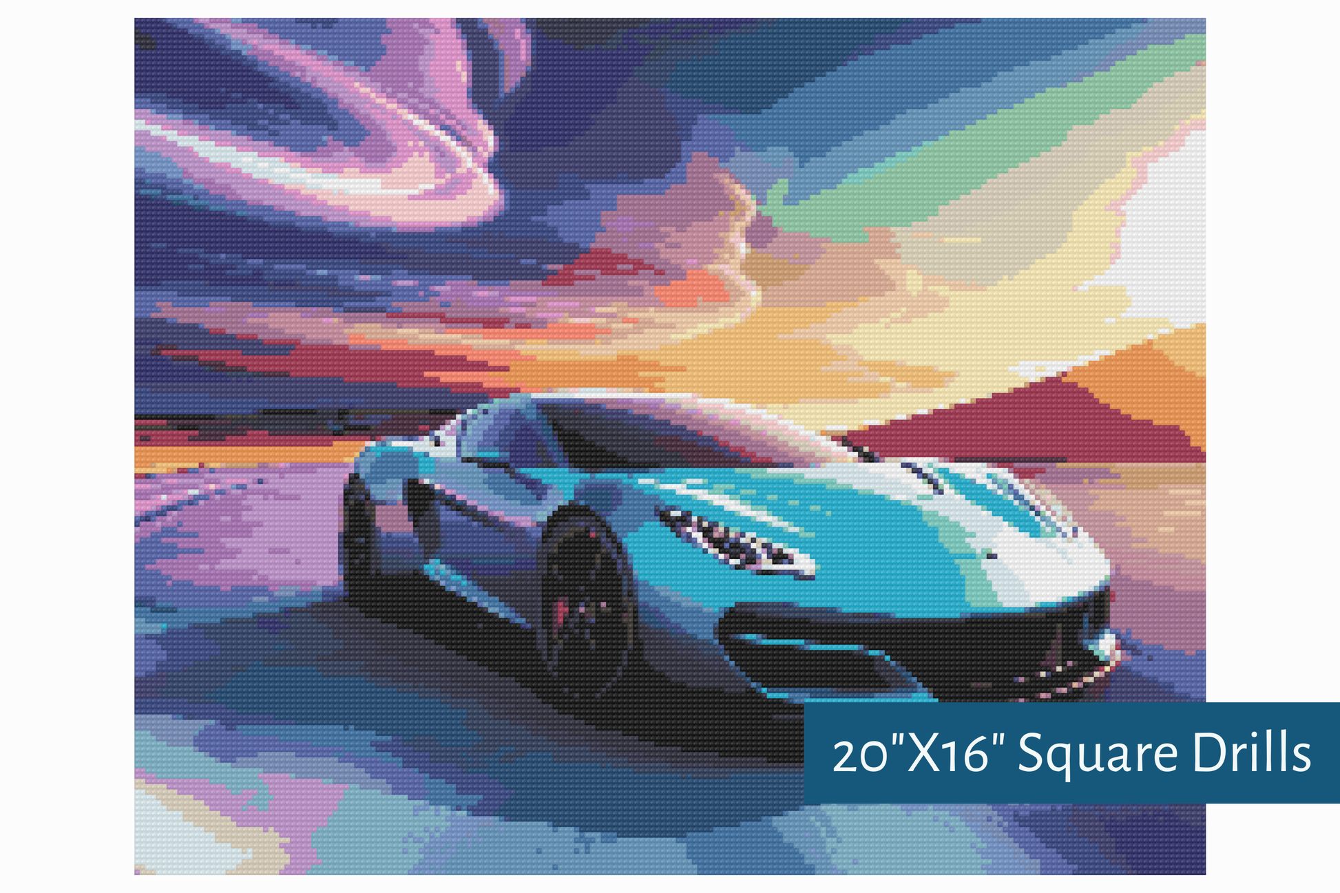 True North Diamond Art Diamond Painting Kits 20"X16" (50.8cmX40.6xm) The Art of Horsepower Diamond Painting Kit - Create Stunning Art, No Skill Required