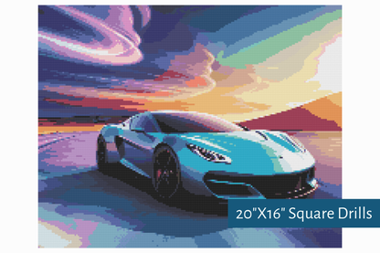 True North Diamond Art Diamond Painting Kits 20"X16" (50.8cmX40.6xm) The Art of Horsepower Diamond Painting Kit - Create Stunning Art, No Skill Required