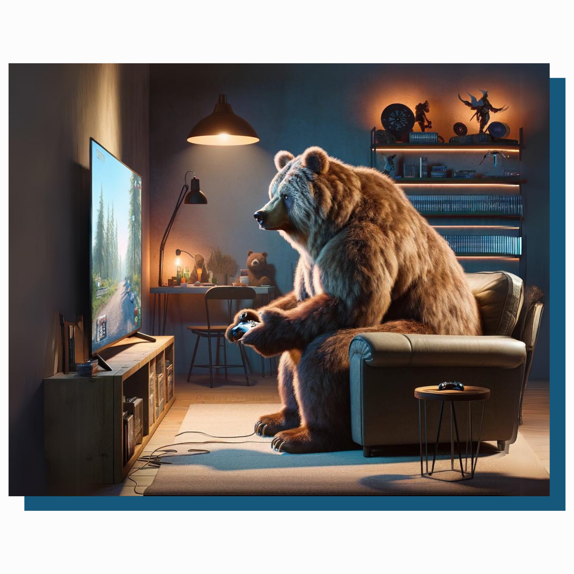 True North Diamond Art Diamond Painting Kits The Grizzly Gamer Diamond Painting Kit - Create Stunning Art, No Skill Required