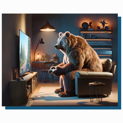 True North Diamond Art Diamond Painting Kits The Grizzly Gamer Diamond Painting Kit - Create Stunning Art, No Skill Required