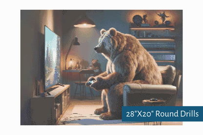 True North Diamond Art Diamond Painting Kits The Grizzly Gamer Diamond Painting Kit - Create Stunning Art, No Skill Required