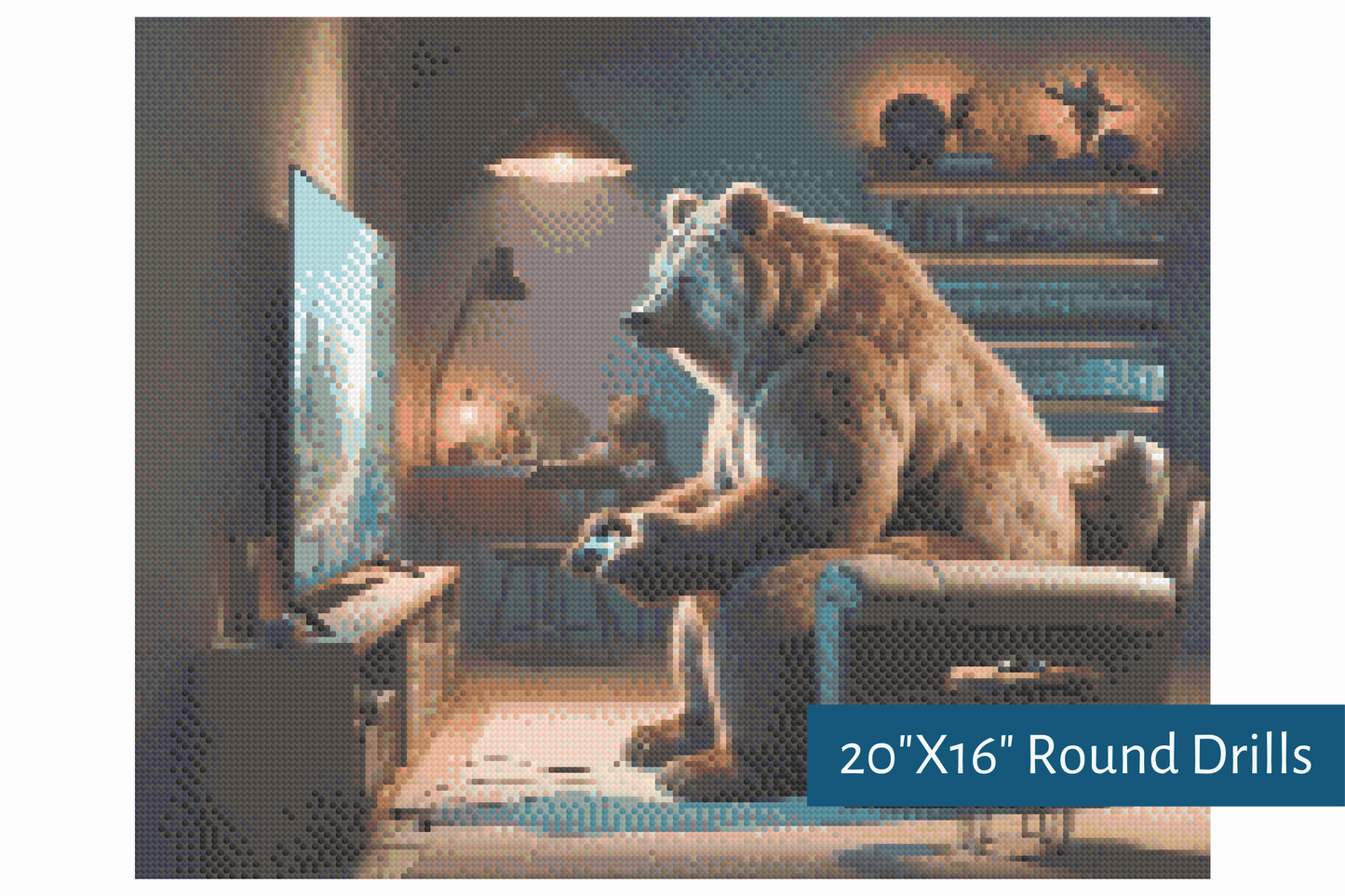 True North Diamond Art Diamond Painting Kits Round / 20"X16" (50.8cmX40.6xm) / Yes The Grizzly Gamer Diamond Painting Kit - Create Stunning Art, No Skill Required