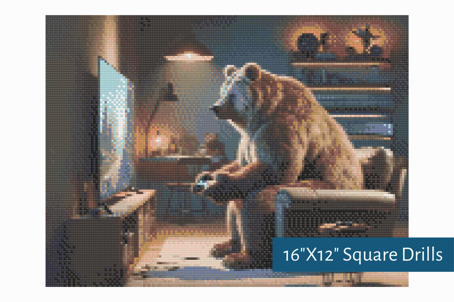True North Diamond Art Diamond Painting Kits Square / 16"X12" (40.6cmX30.4cm) / Yes The Grizzly Gamer Diamond Painting Kit - Create Stunning Art, No Skill Required