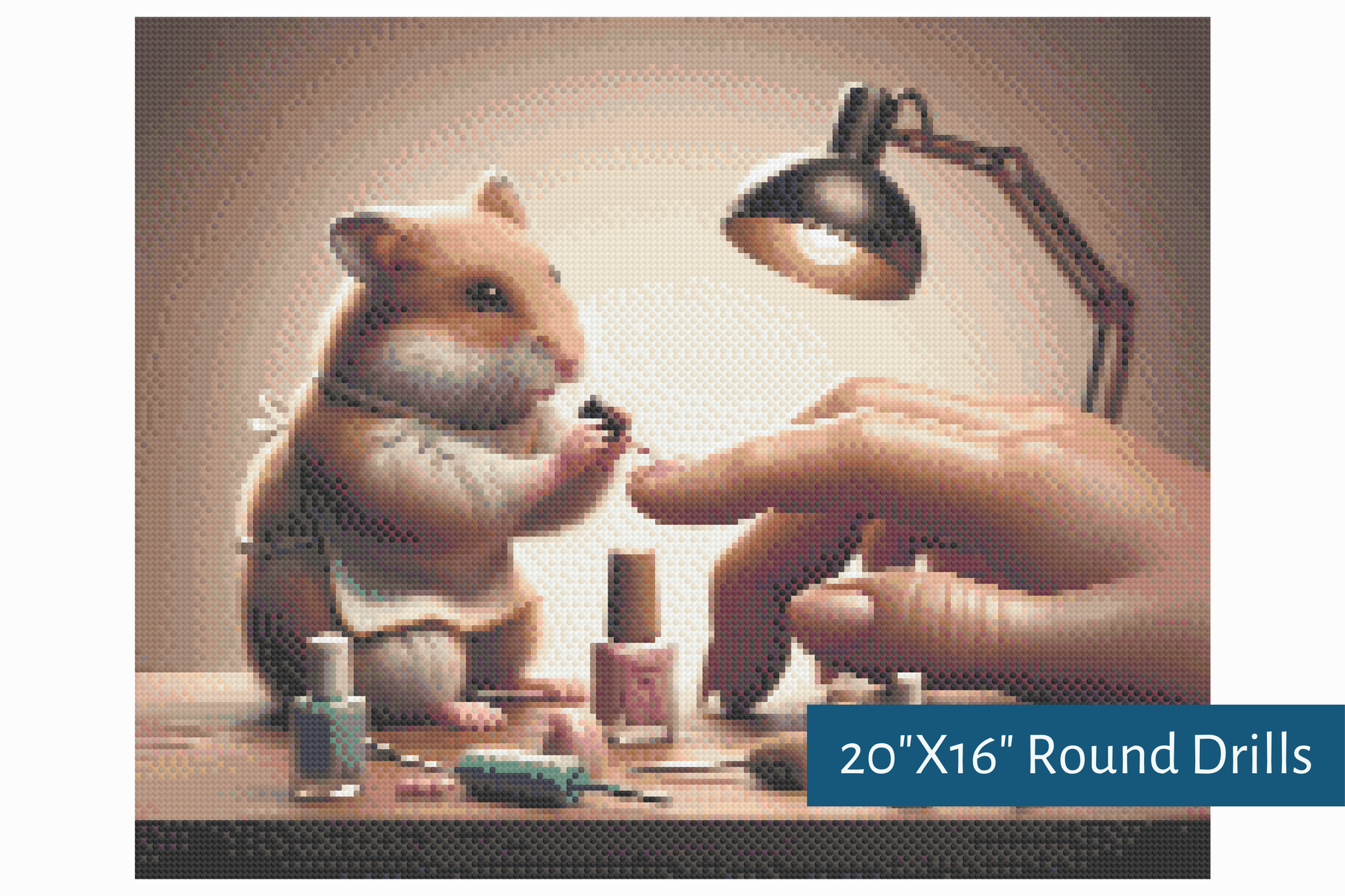 True North Diamond Art Diamond Painting Kits Round / 20"X16" (50.8cmX40.6xm) / Yes The Miniature Manicurist Diamond Painting Kit - Create Stunning Art, No Skill Required