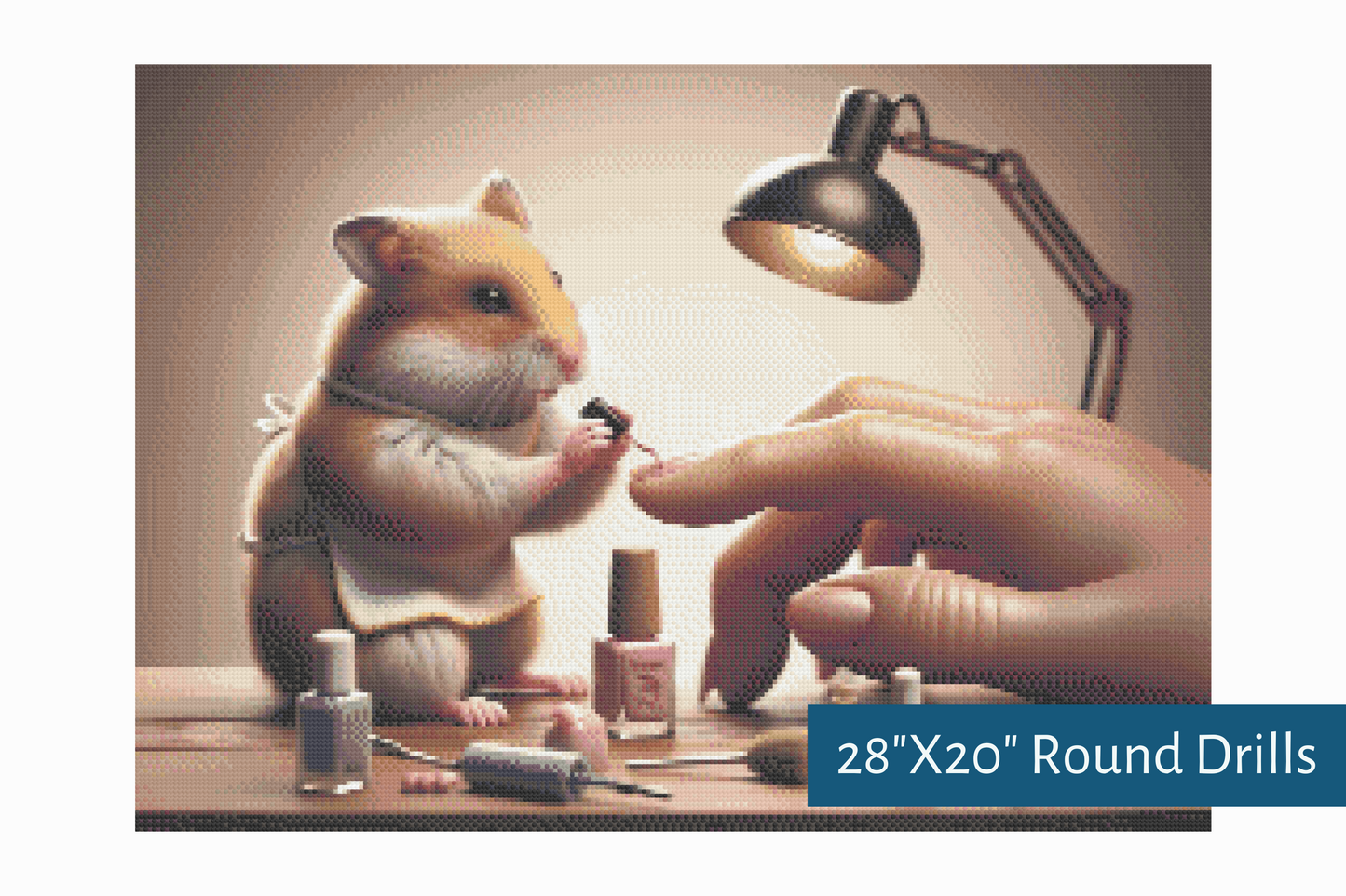 True North Diamond Art Diamond Painting Kits Round / 28"X20" (71.1cmX50.8cm) / Yes The Miniature Manicurist Diamond Painting Kit - Create Stunning Art, No Skill Required