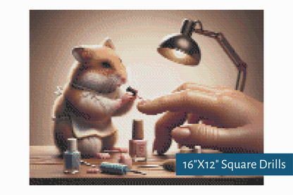 True North Diamond Art Diamond Painting Kits Square / 16"X12" (40.6cmX30.4cm) / Yes The Miniature Manicurist Diamond Painting Kit - Create Stunning Art, No Skill Required