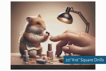 True North Diamond Art Diamond Painting Kits Square / 20"X16" (50.8cmX40.6xm) / Yes The Miniature Manicurist Diamond Painting Kit - Create Stunning Art, No Skill Required