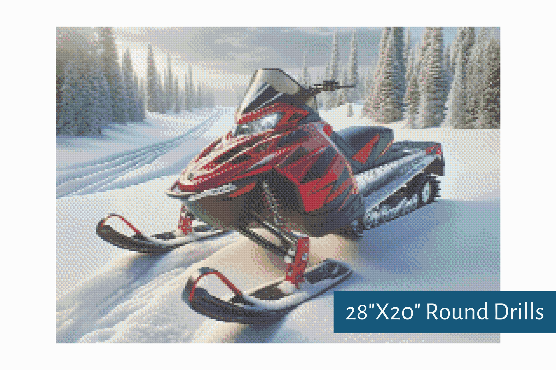 True North Diamond Art Diamond Painting Kits The Scarlet Sled Diamond Painting Kit - Create Stunning Art, No Skill Required