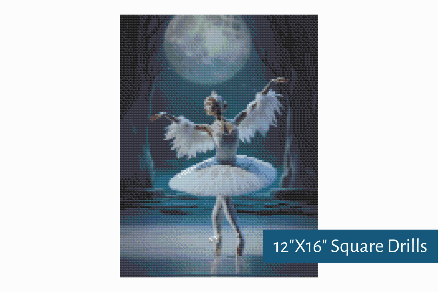 True North Diamond Art Diamond Painting Kits 12"X16" (30.4cmX40.6cm) The Swan's Dance Diamond Painting Kit - Create Stunning Art, No Skill Required