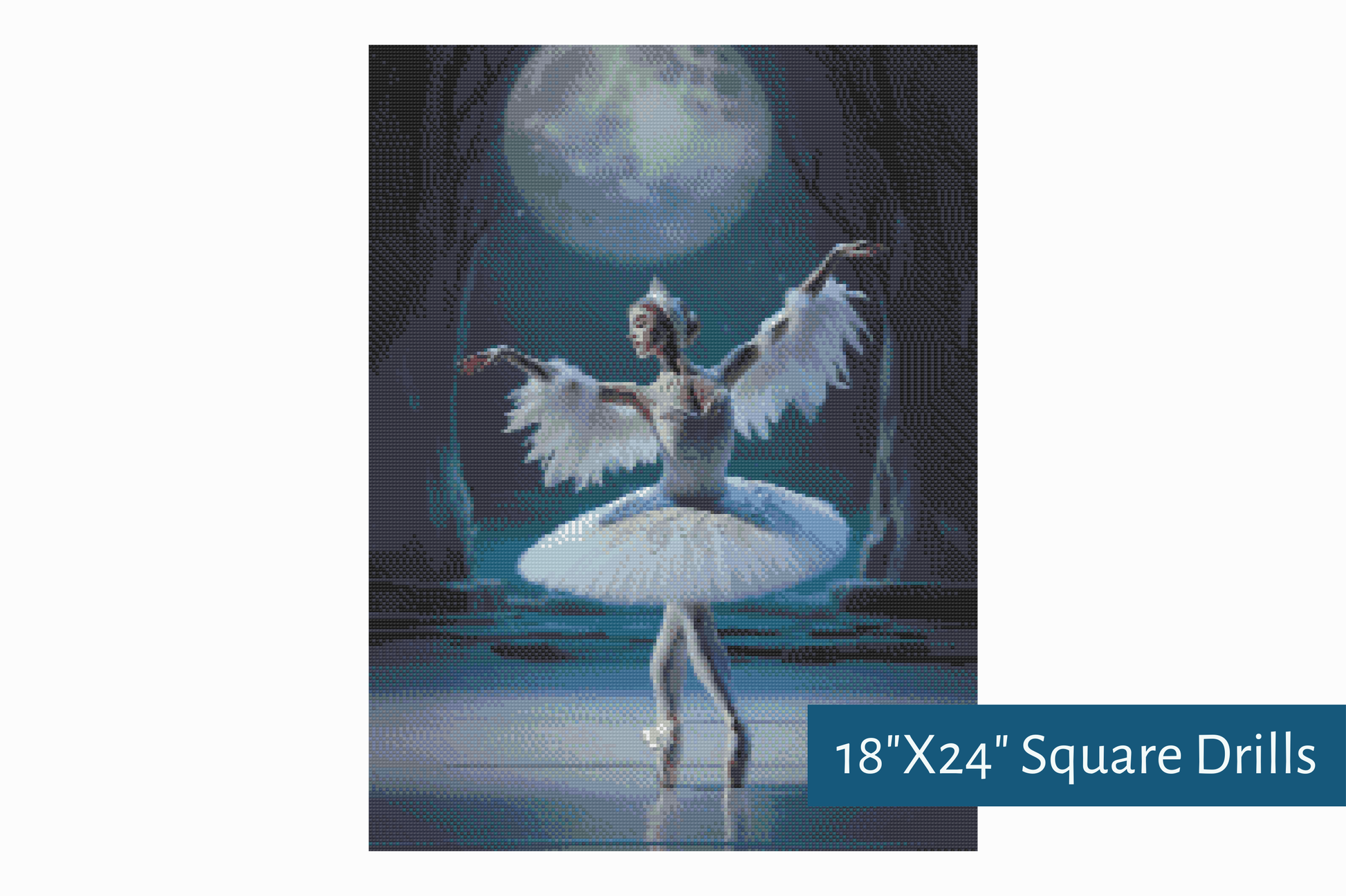 True North Diamond Art Diamond Painting Kits 18"X24" (45.7cmX60.9cm) The Swan's Dance Diamond Painting Kit - Create Stunning Art, No Skill Required