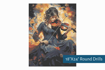True North Diamond Art Diamond Painting Kits The Violinist's Dream Diamond Painting Kit - Create Stunning Art, No Skill Required