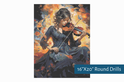 True North Diamond Art Diamond Painting Kits The Violinist's Dream Diamond Painting Kit - Create Stunning Art, No Skill Required
