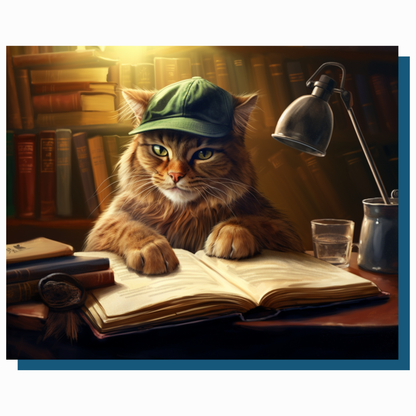 True North Diamond Art Diamond Painting Kits Whiskered Wisdom Diamond Painting Kit - Create Stunning Art, No Skill Required