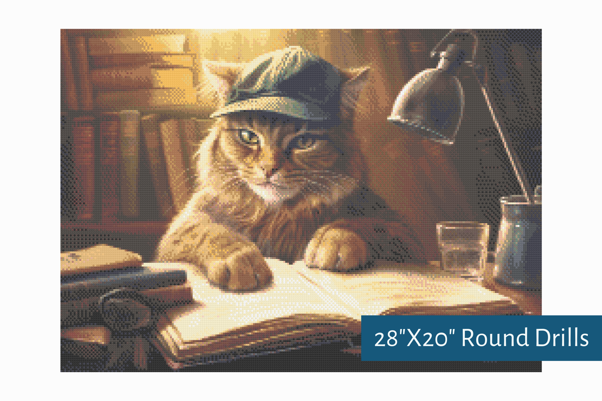 True North Diamond Art Diamond Painting Kits Whiskered Wisdom Diamond Painting Kit - Create Stunning Art, No Skill Required