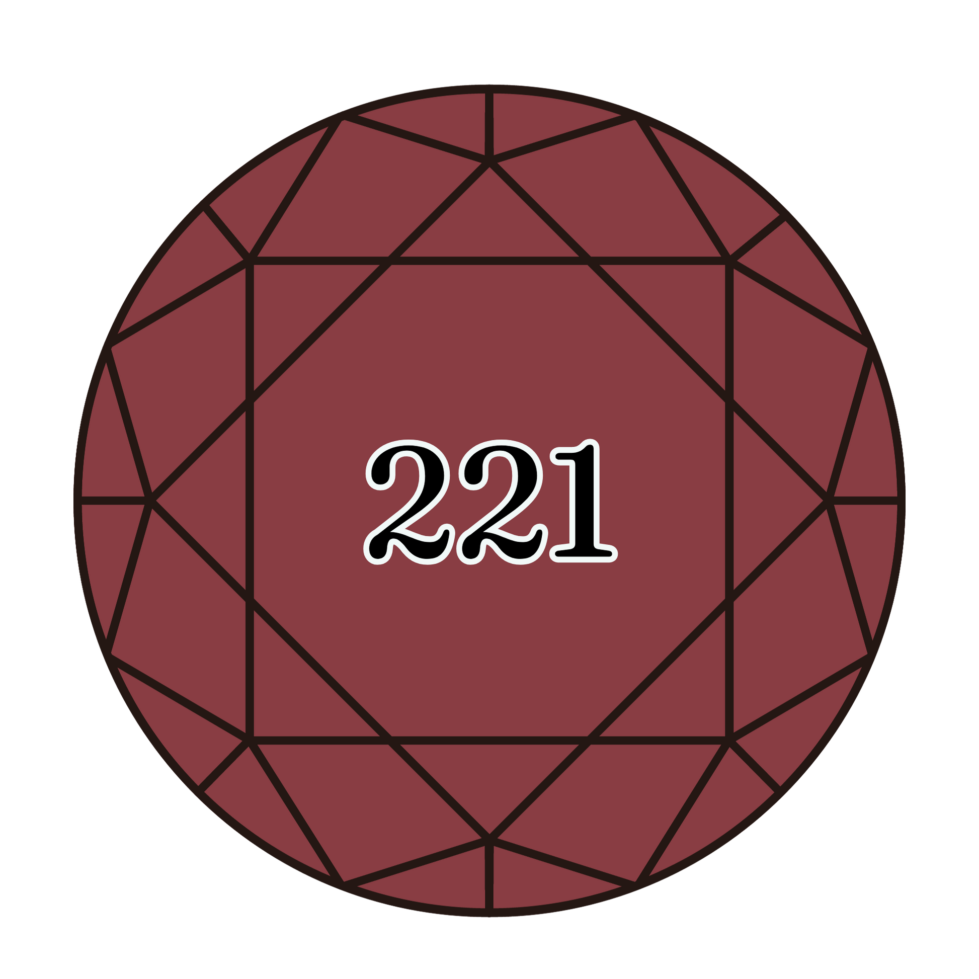 True North Diamond Art Round Diamond Drills 221 - Very Dark Shell Pink - Round Bulk Diamond Drills