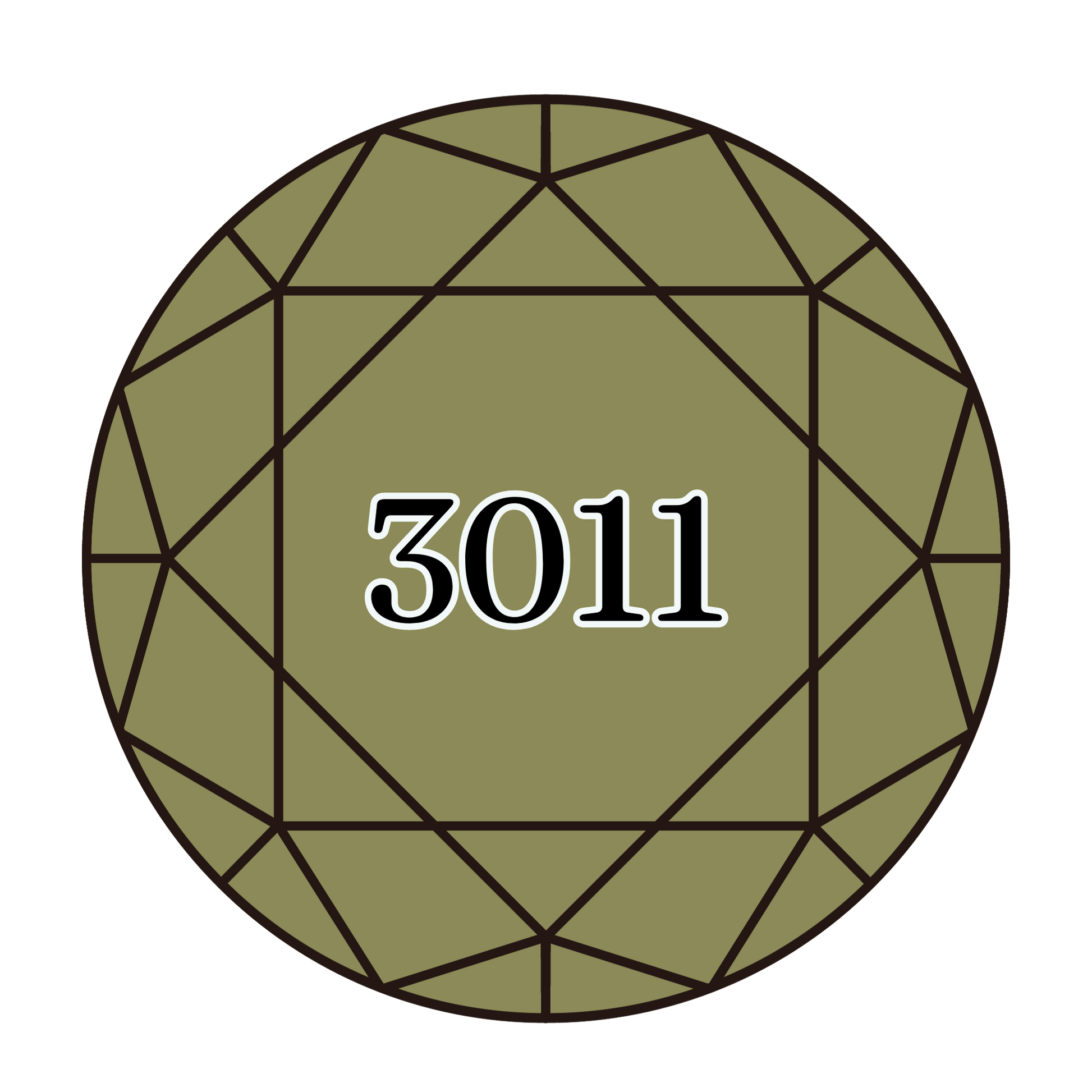 True North Diamond Art Round Diamond Drills 3011 - Dark Khaki Green - Round Bulk Diamond Drills