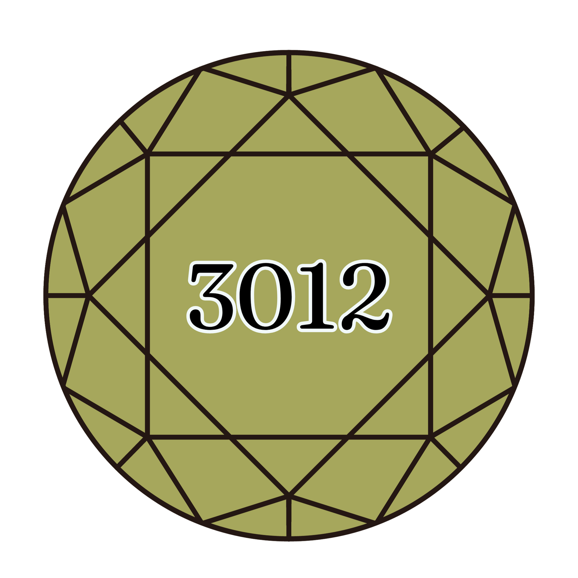 True North Diamond Art Round Diamond Drills 3012 - Medium Khaki Green - Round Bulk Diamond Drills