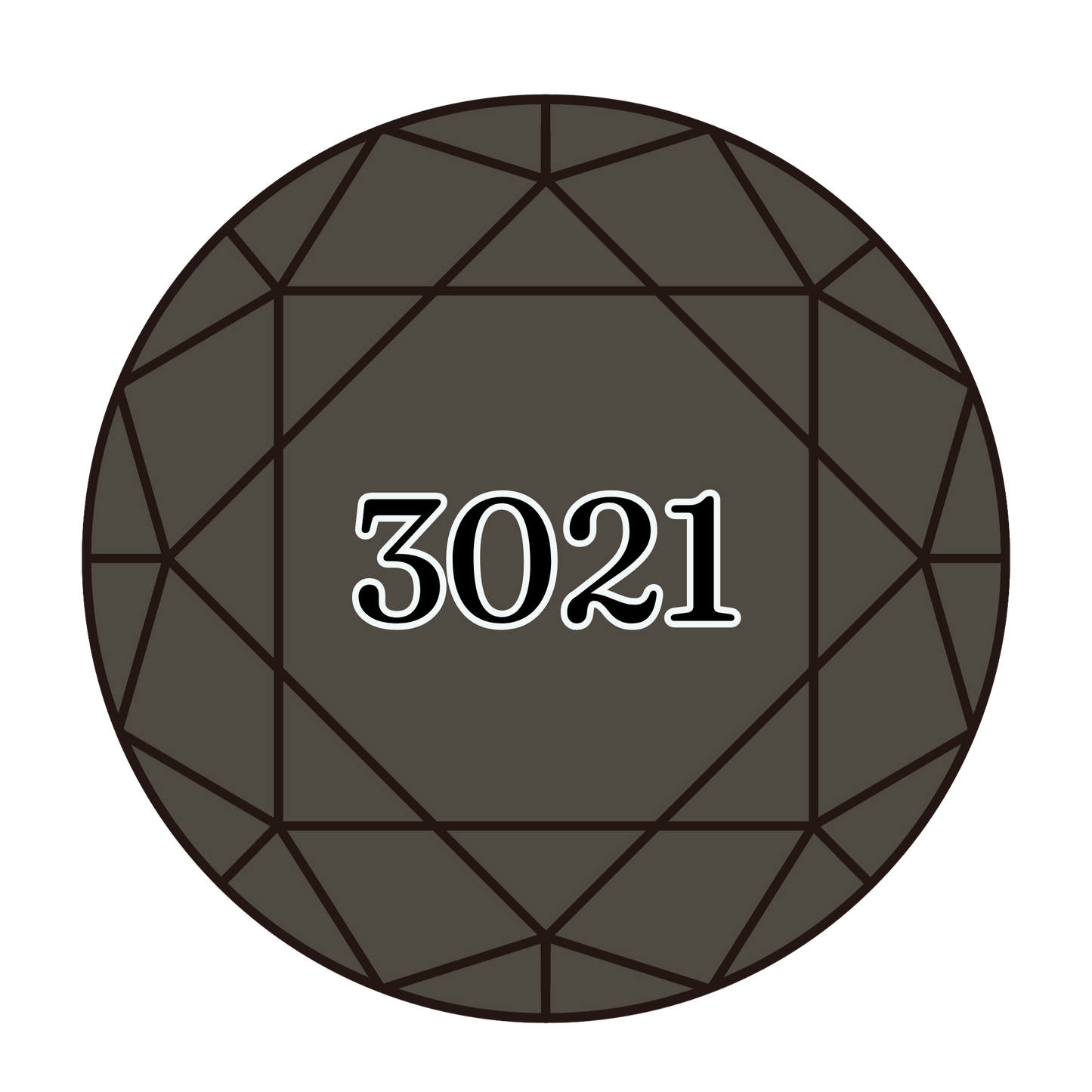 True North Diamond Art Round Diamond Drills 3021 -  Very Dark Brown Grey - Round Bulk Diamond Drills