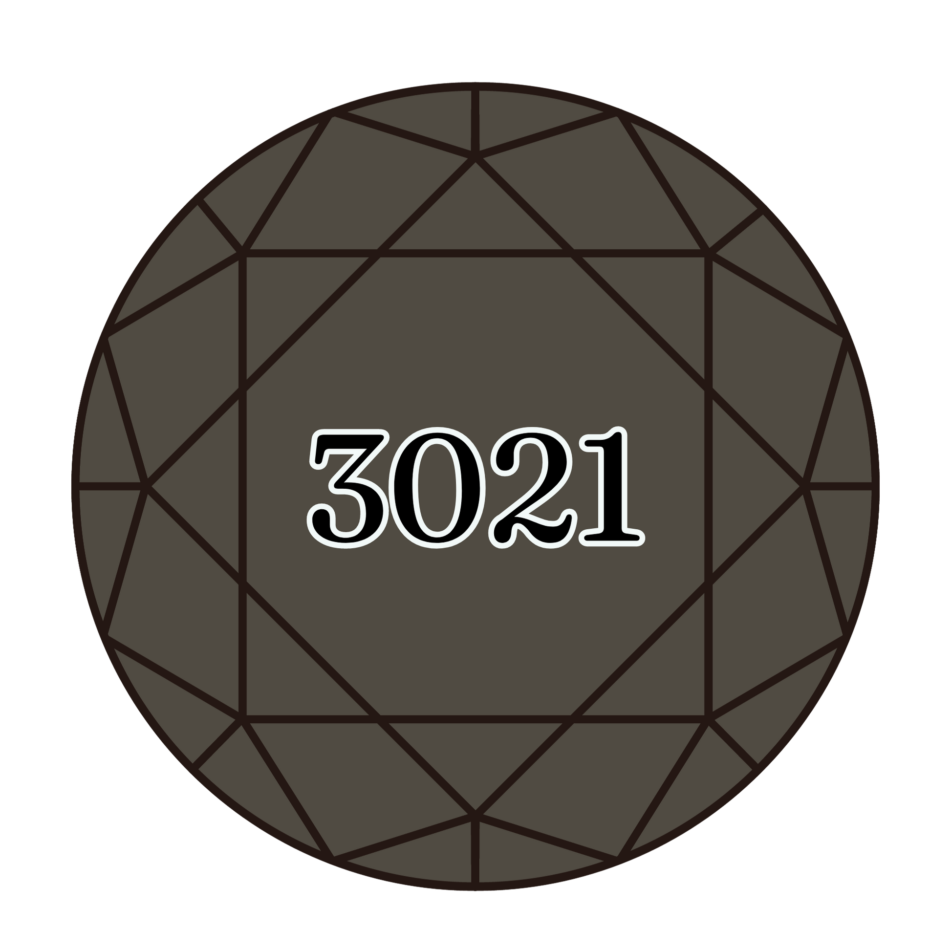 True North Diamond Art Round Diamond Drills 3021 -  Very Dark Brown Grey - Round Bulk Diamond Drills