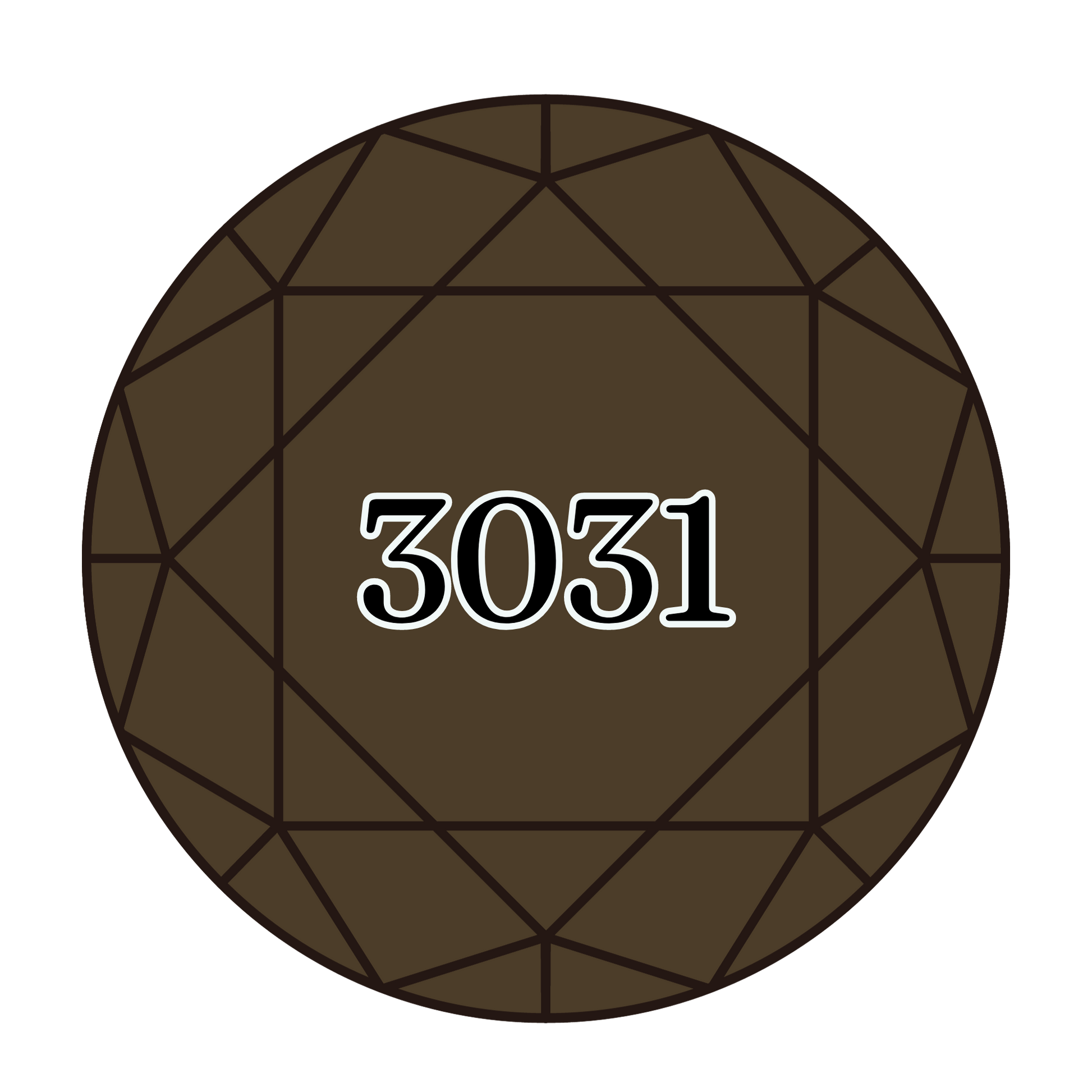 True North Diamond Art Round Diamond Drills 3031 - Very Dark Mocha Brown - Round Bulk Diamond Drills