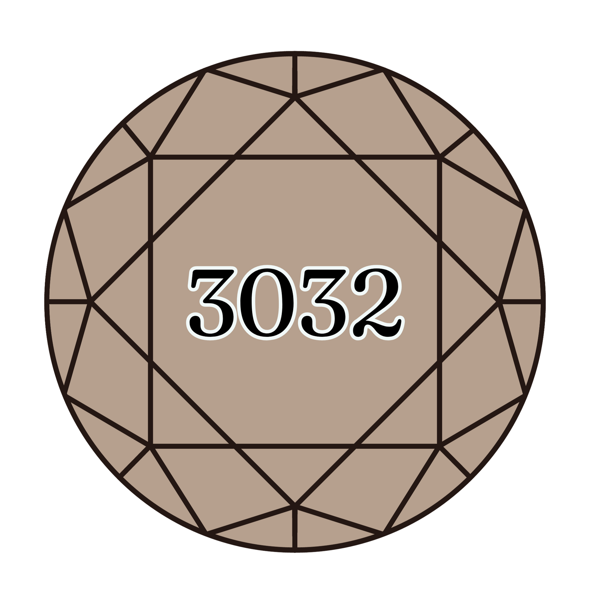 True North Diamond Art Round Diamond Drills 3032 - Medium Mocha Brown - Round Bulk Diamond Drills