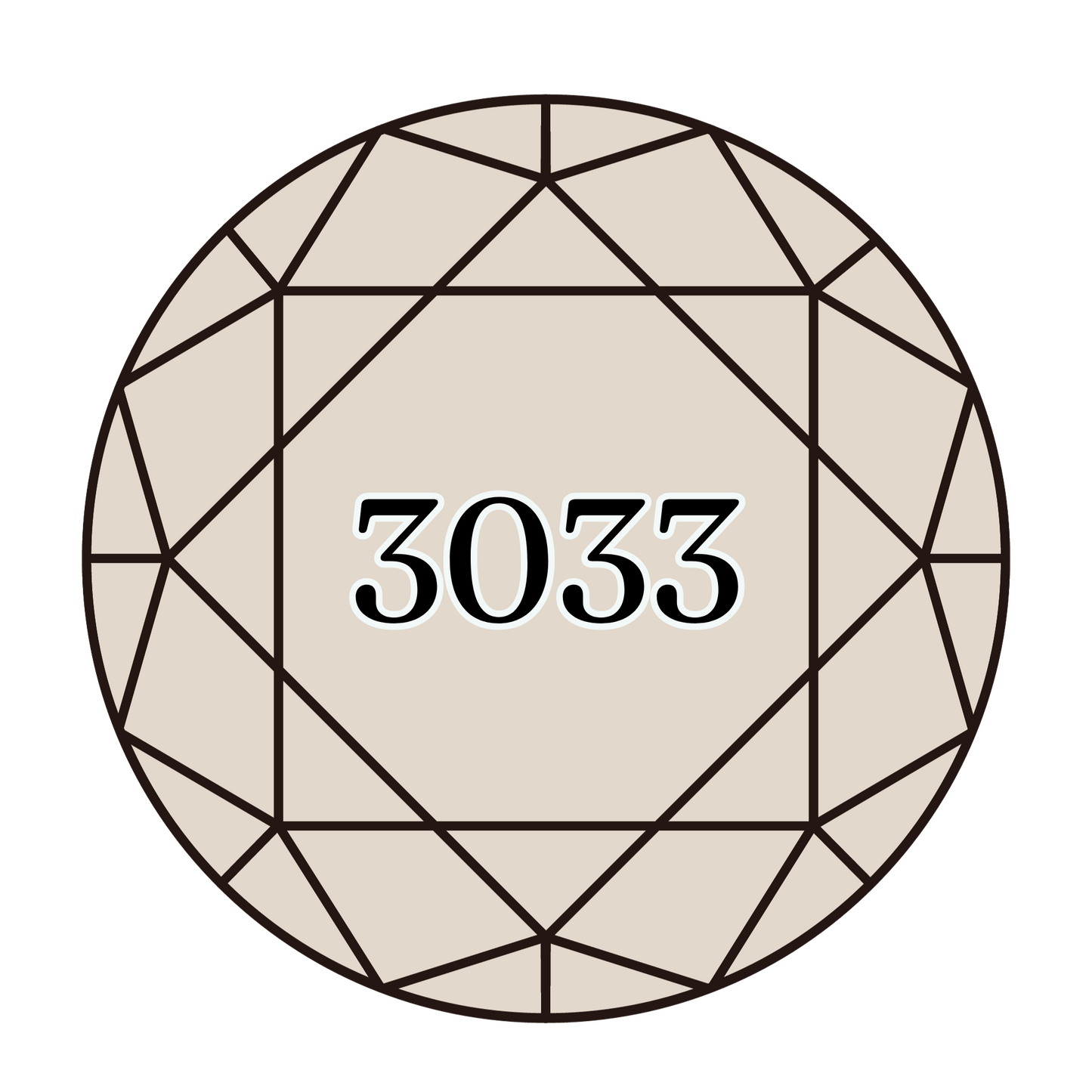 True North Diamond Art Round Diamond Drills 3033 - Very Light Mocha Brown - Round Bulk Diamond Drills