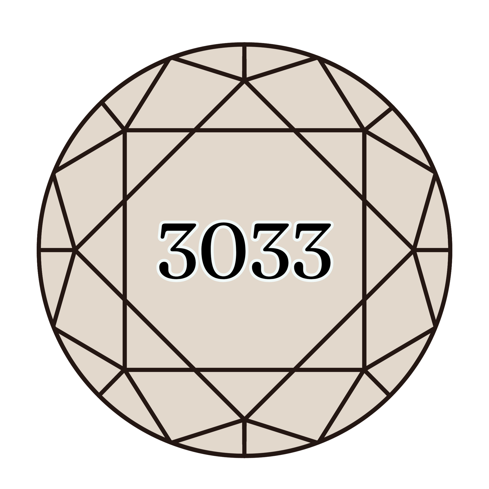 True North Diamond Art Round Diamond Drills 3033 - Very Light Mocha Brown - Round Bulk Diamond Drills