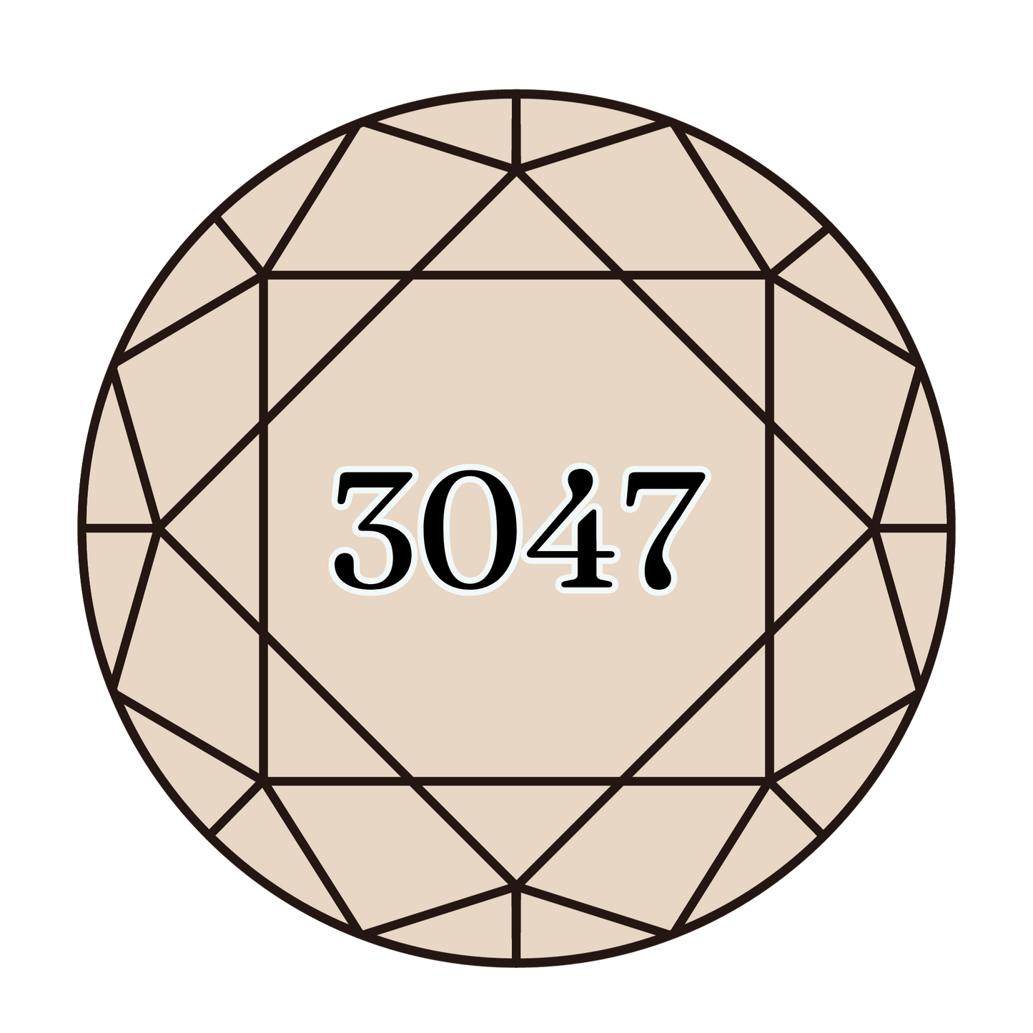 True North Diamond Art Round Diamond Drills 3047 - Light Yellow Beige - Round Bulk Diamond Drills