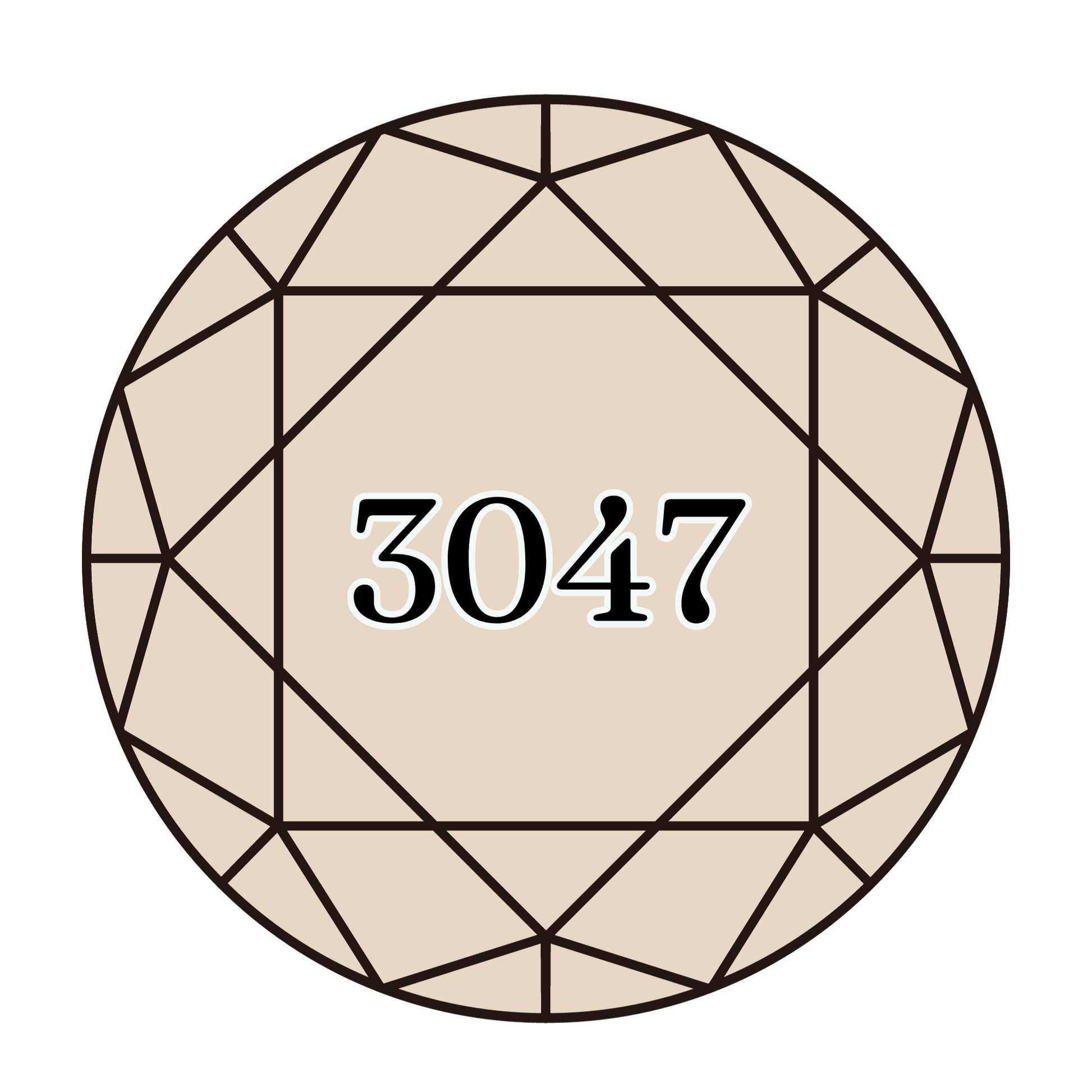 True North Diamond Art Round Diamond Drills 3047 - Light Yellow Beige - Round Bulk Diamond Drills