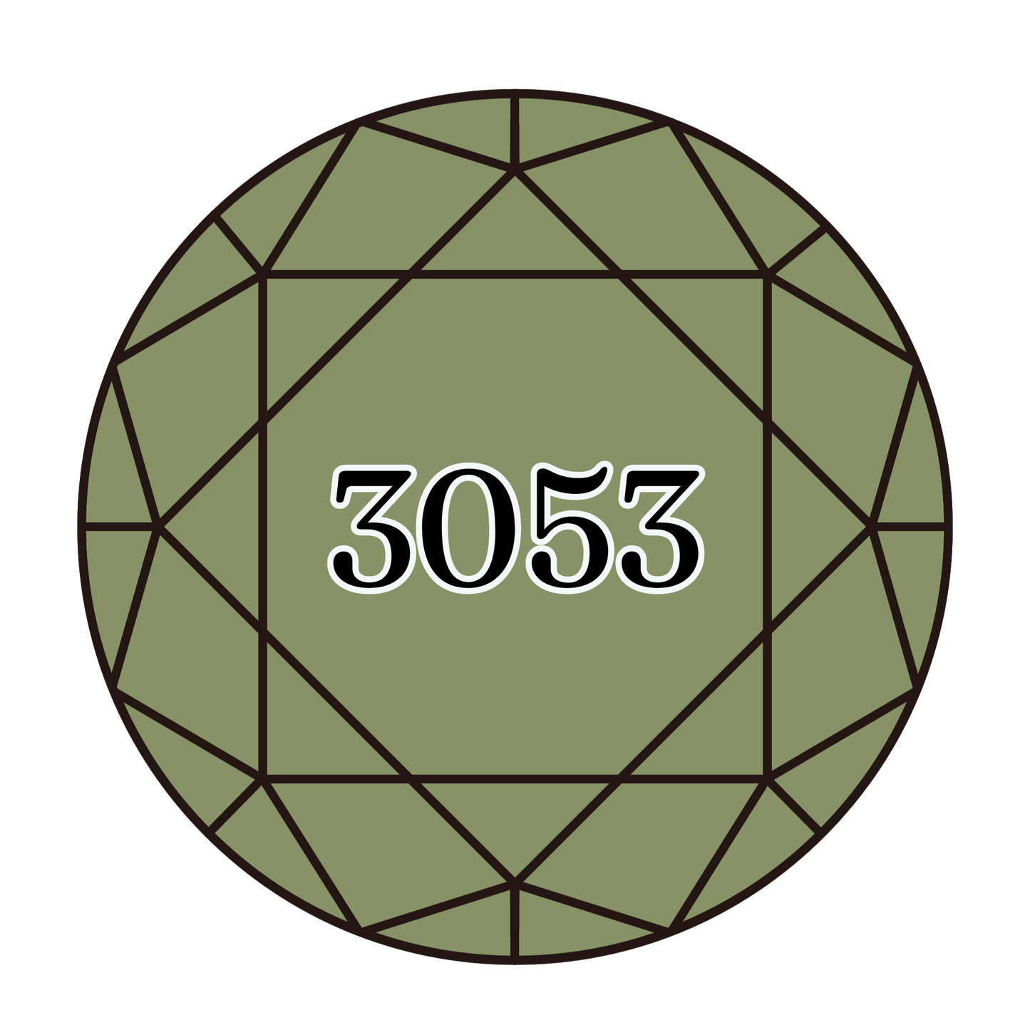 True North Diamond Art Round Diamond Drills 3053 - Green Grey - Round Bulk Diamond Drills