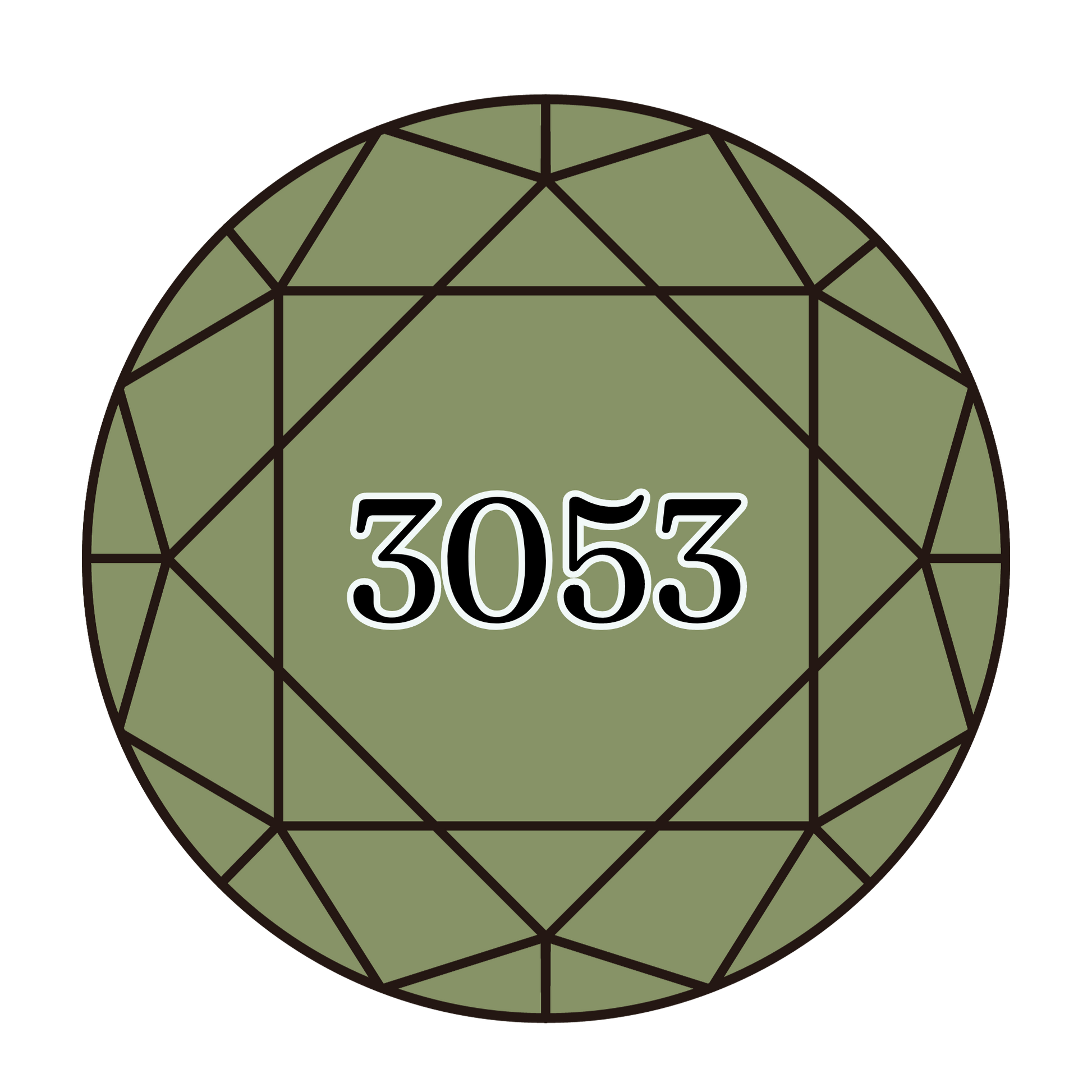 True North Diamond Art Round Diamond Drills 3053 - Green Grey - Round Bulk Diamond Drills