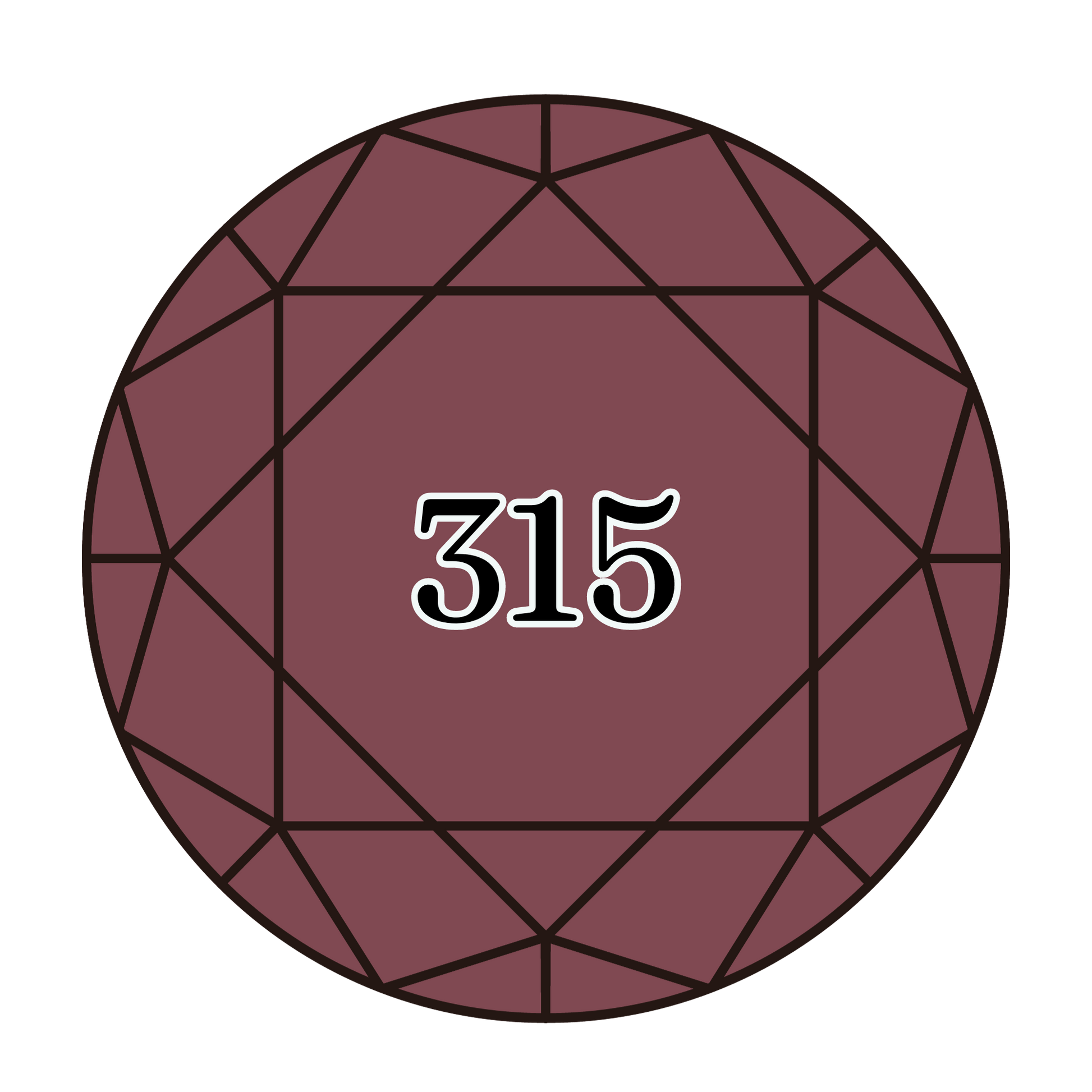 True North Diamond Art Round Diamond Drills 315 - Medium Dark Antique Mauve - Round Bulk Diamond Drills