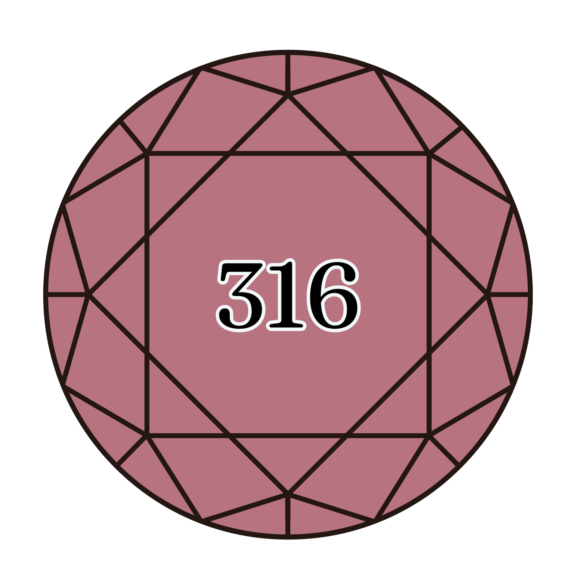 True North Diamond Art Round Diamond Drills 316 - Medium Antique Mauve - Round Bulk Diamond Drills